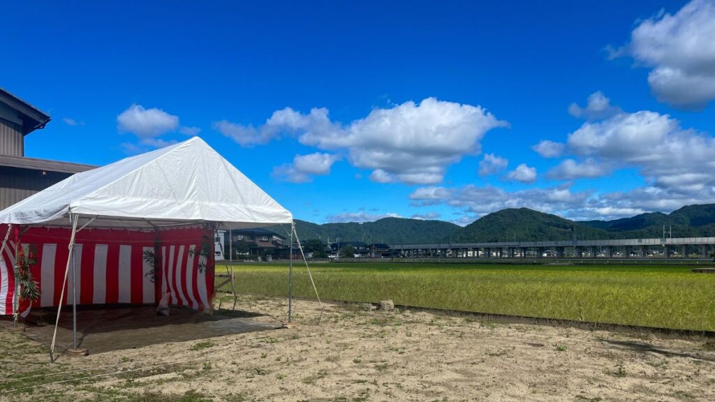 鯖江市中野町の地鎮祭会場
