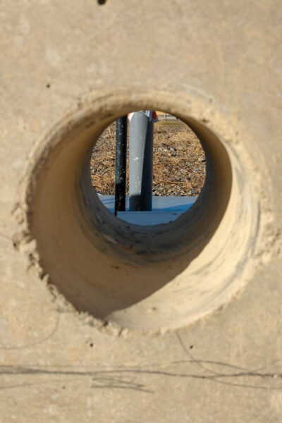 新築工事の土台伏せ前に行う基礎の配管貫通部確認