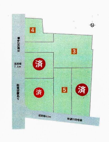 越前市味真野分譲地マップ