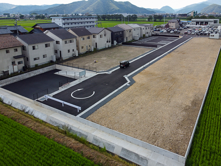 越前市矢船分譲地の上空