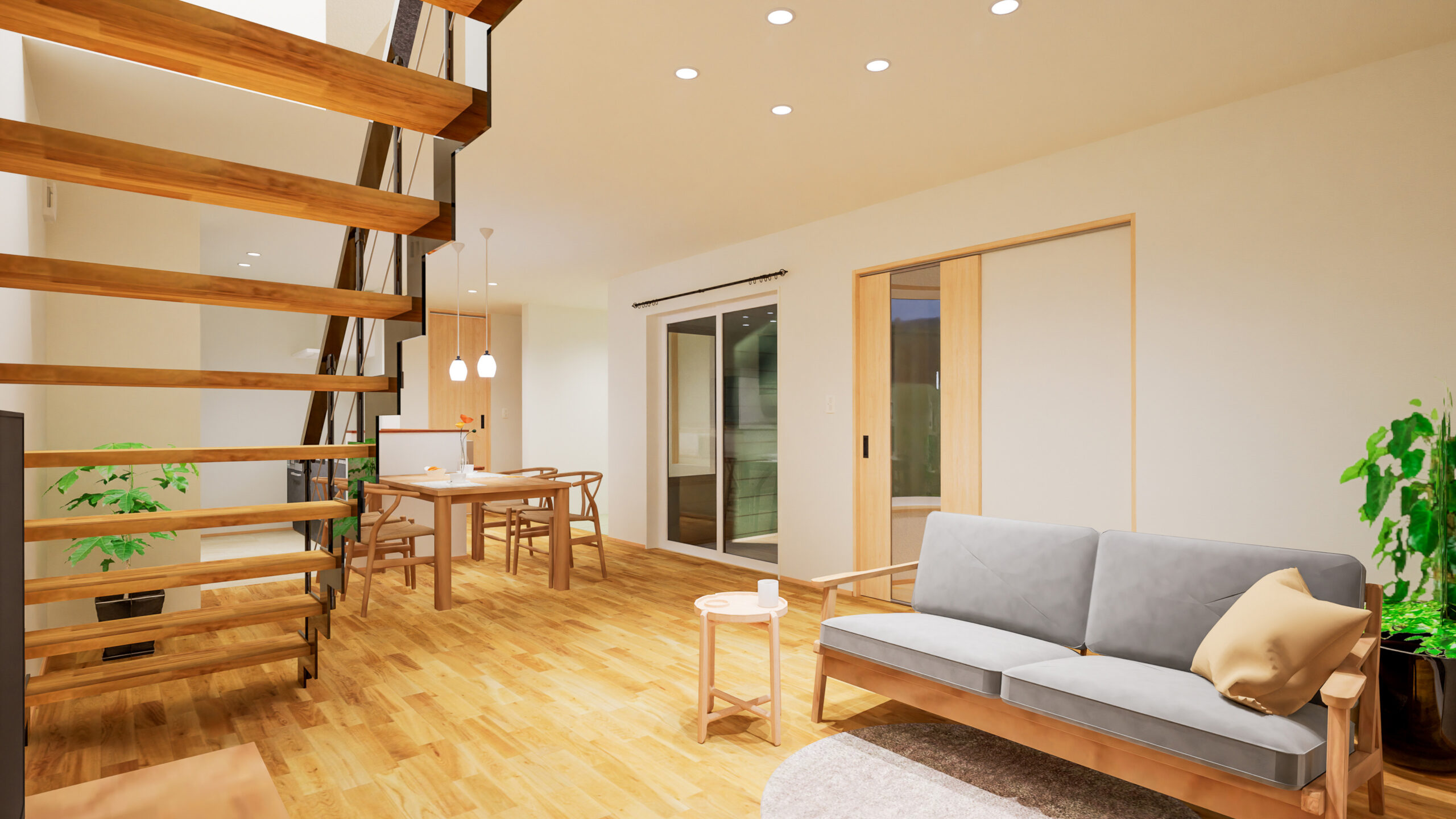 越前市 完成見学会｜スケルトン階段のあるLDK