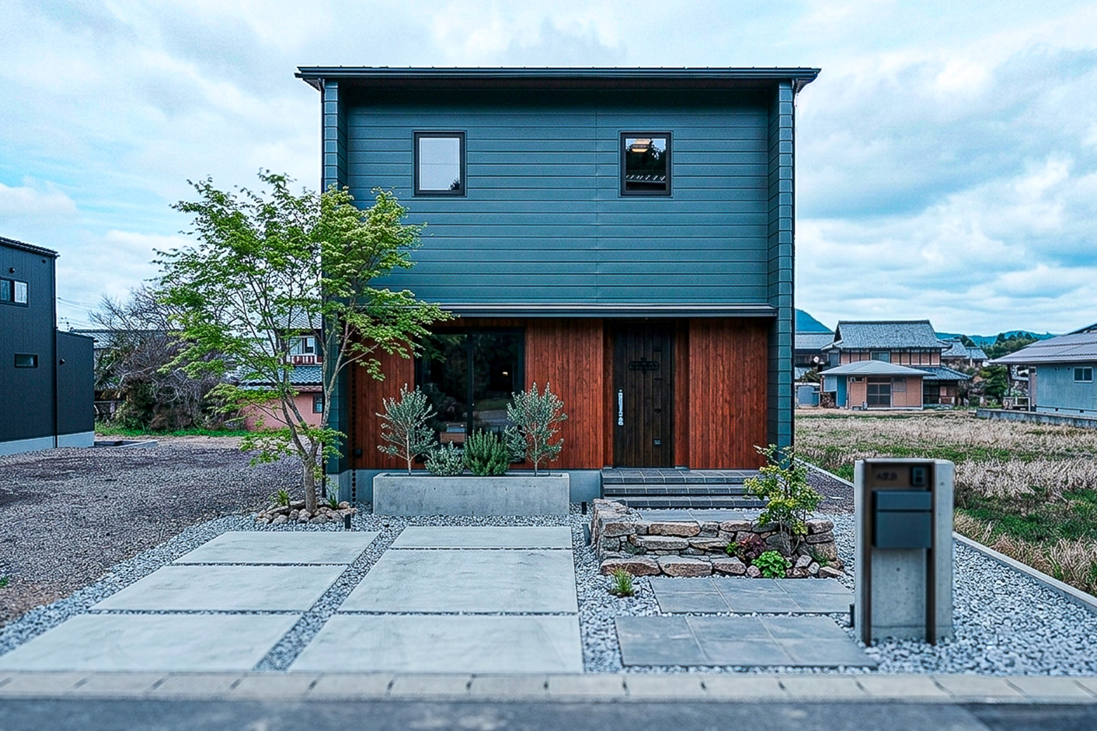 越前市のガルバリウム住宅外観