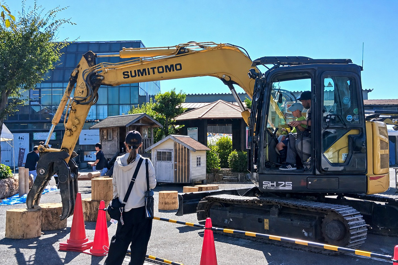 わくわくフェア越前市の重機体験